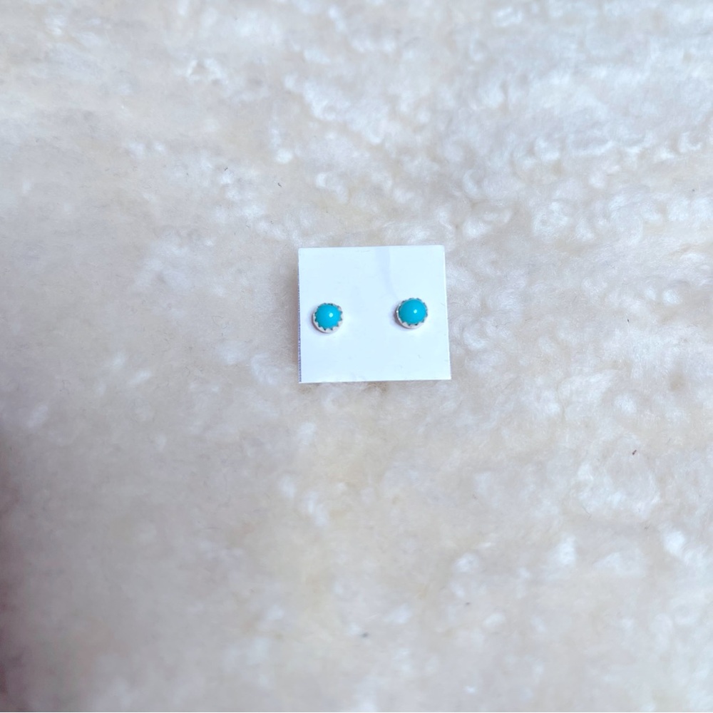 Sterling Silver Turquoise Stud Earrings